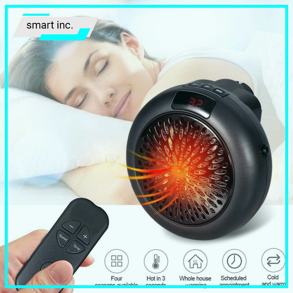 Máy Sưởi Ấm Nóng Văn Phòng Ngủ 900w Quạt Sưởi Ấm Điều Hòa Nhiệt Độ Mùa Đông Cầm Tay Để Bàn Mini Treo Tường Cắm Điện