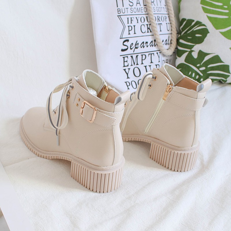 Giày bốt Nữ phong cách Anh quốc cổ cao đế cao 5P | BigBuy360 - bigbuy360.vn