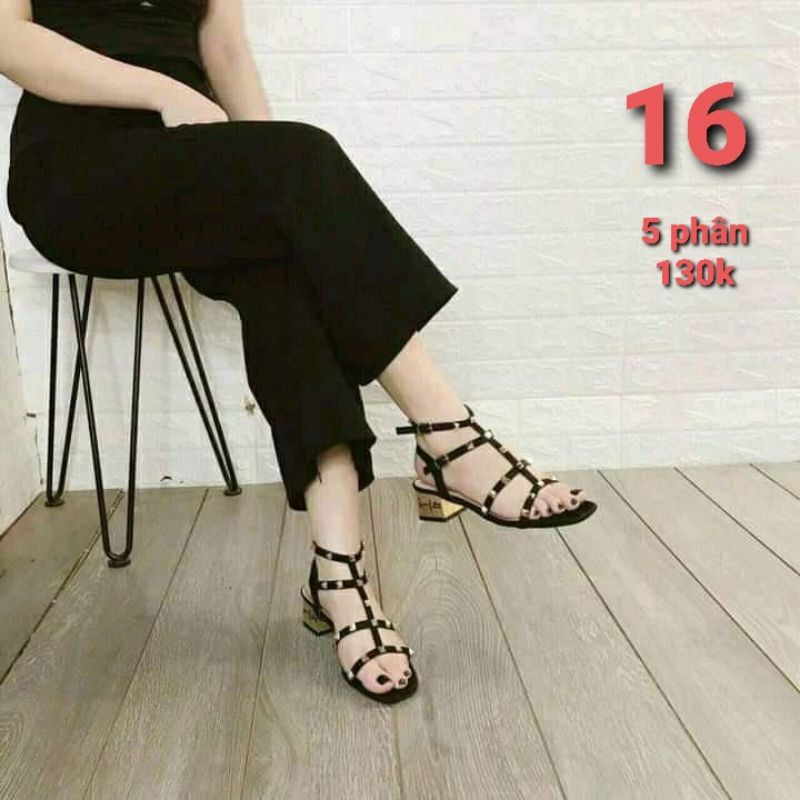 Giày Cao Gót Sandal Nữ Thấp 4 Phân Phù Hợp Đi Học, Đi Làm, Đi Chơi - MS 016