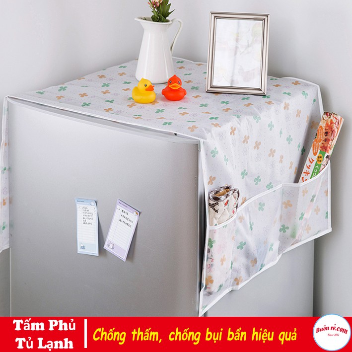 Tấm Phủ Tủ Lạnh không thấm nước Có túi cạnh sườn tiện dụng - br00519