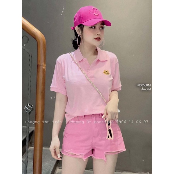 Áo cá sấu màu hồng