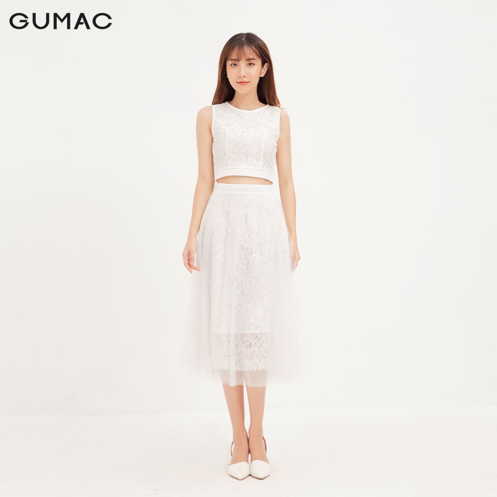 Chân váy nữ xòe lưới VA1206 GUMAC