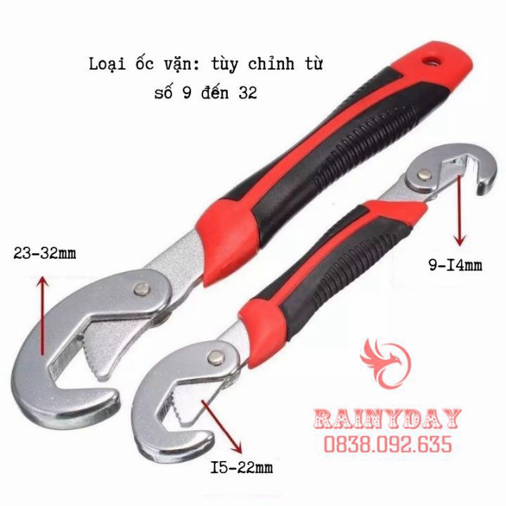 Bộ 2 cờ lê mỏ lết đa năng đủ size 9 32 mm