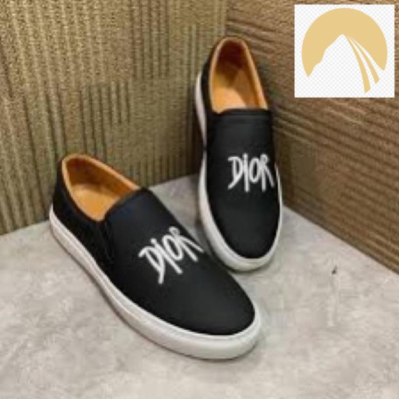 🙅 Giầy lười slip on dior da mềm có hoạ tiết thêu nổi, Giầy sục nam đế cao phong cách trẻ trung btshop từ 38 đến 42 🙅