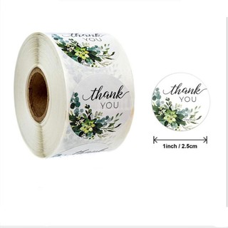 Cuộn 500 Nhãn Dán Chữ Thank You Dùng Để Trang Trí (đường kính 2,5cm)