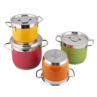 Bộ 4 nồi INOX sơn màu  cao cấp FIVESTAR FT4 Nồi màu