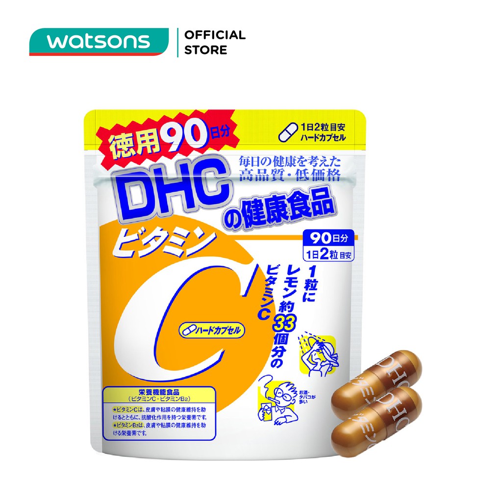 Thực Phẩm Bảo Vệ Sức Khỏe DHC Bổ Sung Vitamin C Hard Capsule Viên Nang Cứng 180 viên/túi