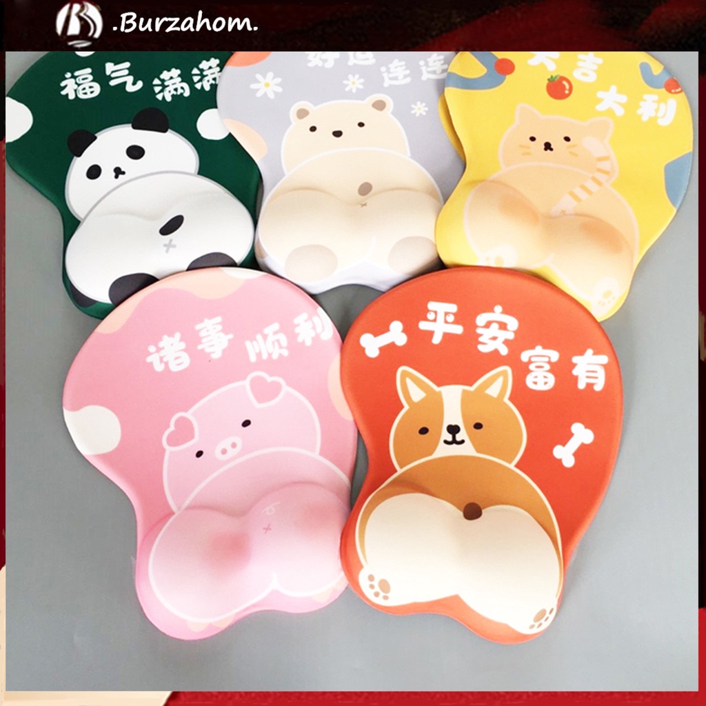 Miếng Lót Chuột 3d Bằng Silicon Chống Trượt Hình Chân Mèo Dễ Thương