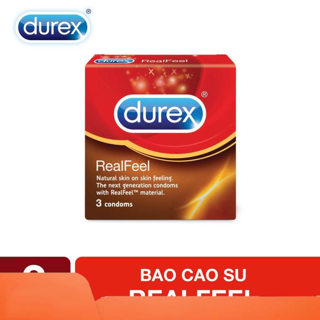 [Hàng Chuẩn] Bao cao su Durex Real Feel 3 bao