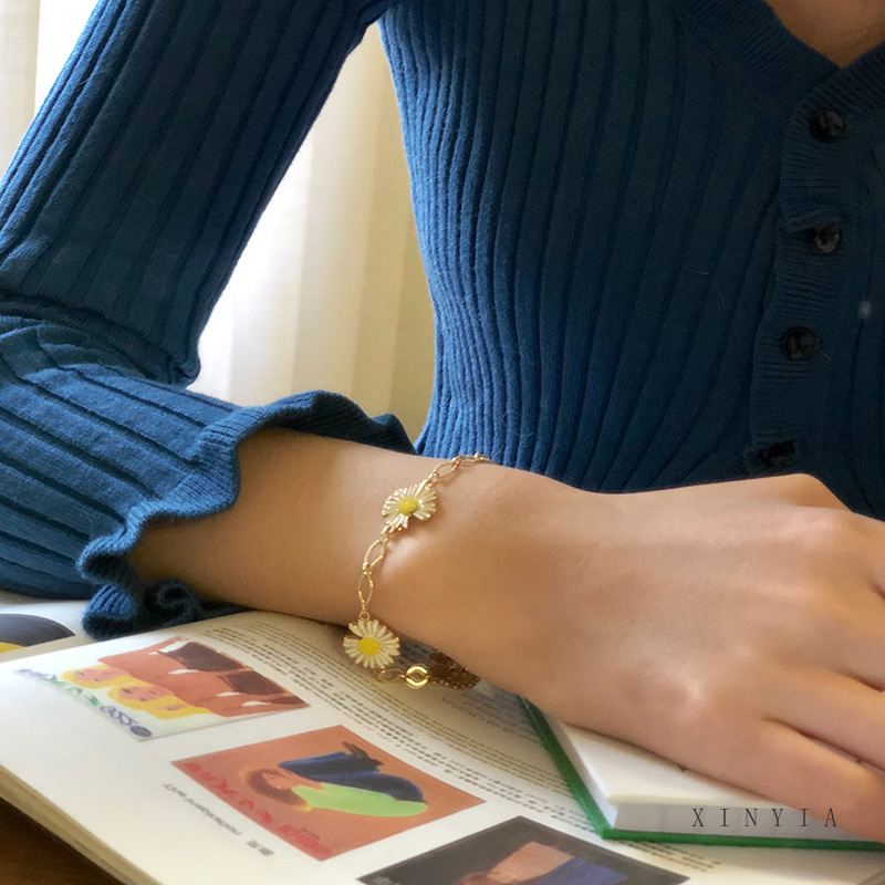 Vòng Tay / Vòng cổ Mặt Hoa Cúc Thời Trang Cho Nữ