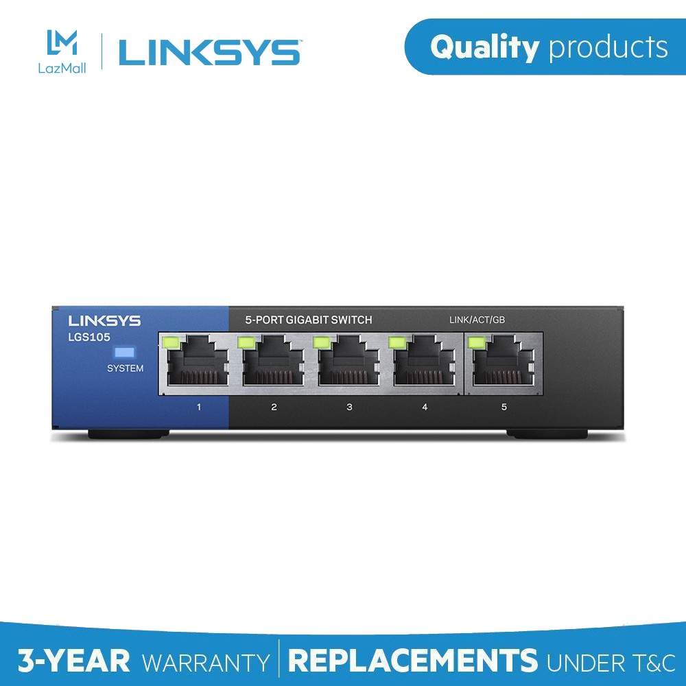 Switch chia mạng LINKSYS LGS105 5 cổng Gigabit - Hãng phân phối chính thức