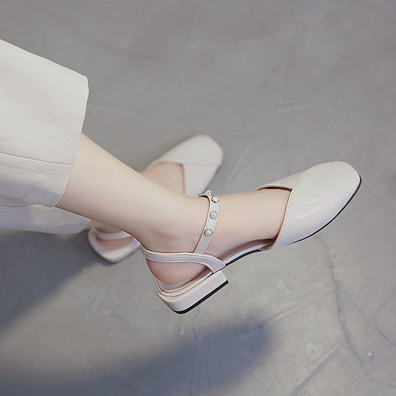 Giày sandal đế Dày Phong Cách Retro cho nữ