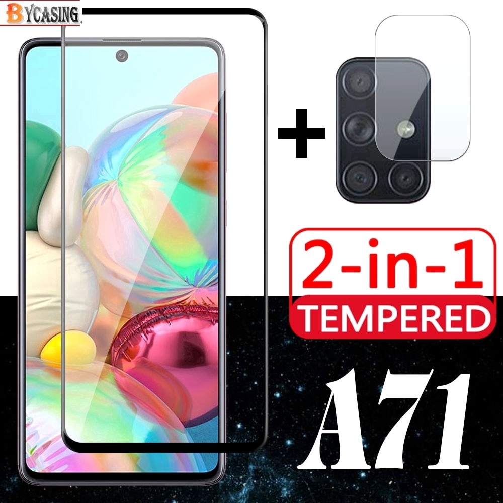 Kính Cường Lực Bảo Vệ Màn Hình Và Camera 2 Trong 1 Cho Samsung Galaxy A71 A51 A12 A02s S20 Plus Note 10 Lite S10 Lite