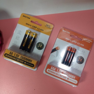 Bộ 2 pin sạc micro usb li-on 2a - 3a - t0301