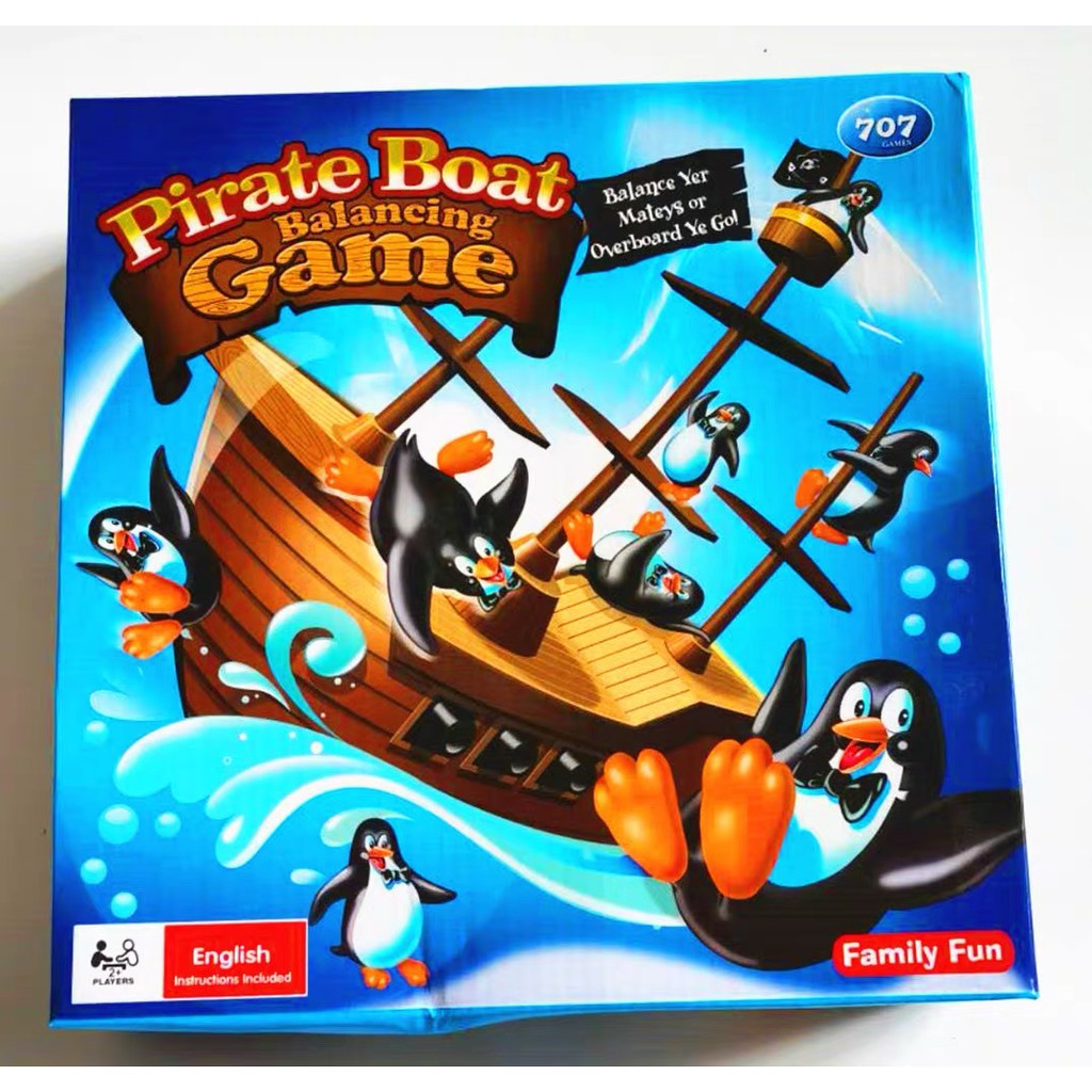BỘ TRÒ CHƠI PIRATE BOAT Balance Gifthaus-Trò chơi rèn luyện khả năng sắp xếp đồ vật cân bằng cho trẻ nhỏ