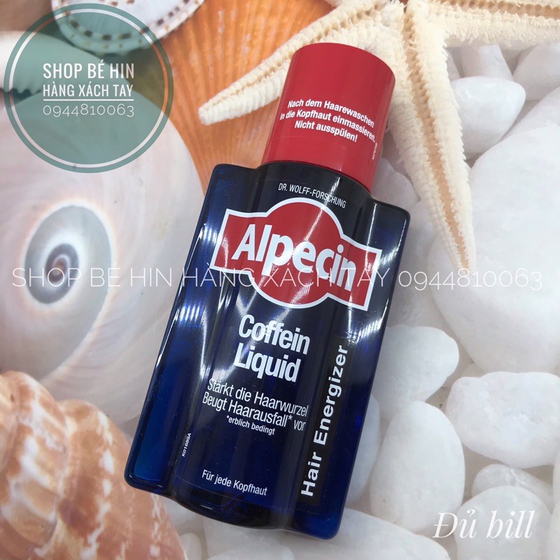 Dầu gội dưỡng tóc ALPECIN, dầu gội chống rụng tóc và kích thích mọc tóc, cam kết chính hãng