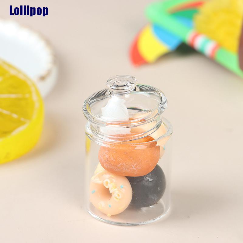 Lọ thủy tinh mini đựng kẹo thực phẩm dành cho nhà búp bê