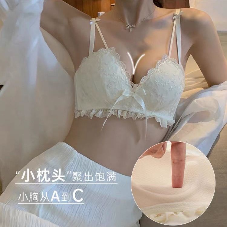 Set Đồ Lót Nâng Ngực Không Gọng Thép Chống Chảy Xệ Tùy Chỉnh Thời Trang Cho Nữ