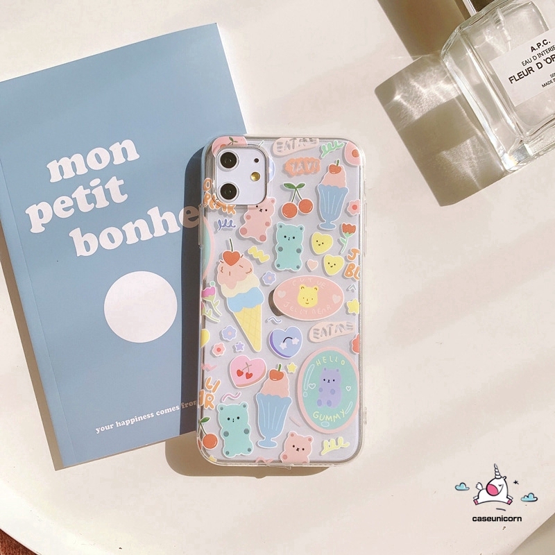Ốp điện thoại TPU mềm họa tiết chú gấu dễ thương dành cho iPhone 11 Pro Max SE 2020 6 6s 7 8 Plus X XR XS XS MAX 12 mini 12 Pro Max | BigBuy360 - bigbuy360.vn