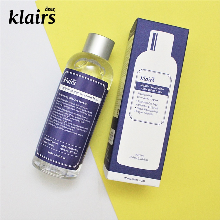 [TEM PHỤ-NHẬP KHẨU] Toner Klairs - Nước Hoa Hồng Klairs Supple Preparation Toner 180ml