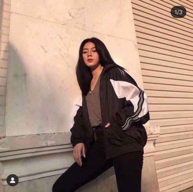 Áo Khoác Dù Nữ Form Lững Phối Màu