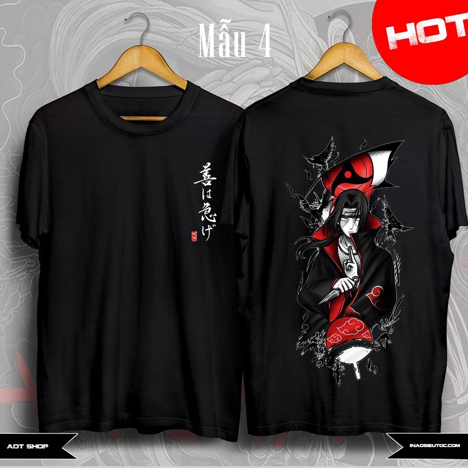Mẫu áo phông Uchiha Itachi - Áo Anime, Naruto siêu ngầu, siêu chất được yêu thích giá siêu rẻ