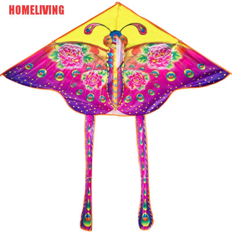 Diều Gấp Hình Bướm Màu Cầu Vồng 90 * 55cm Kèm Dây Điều Khiển 50M