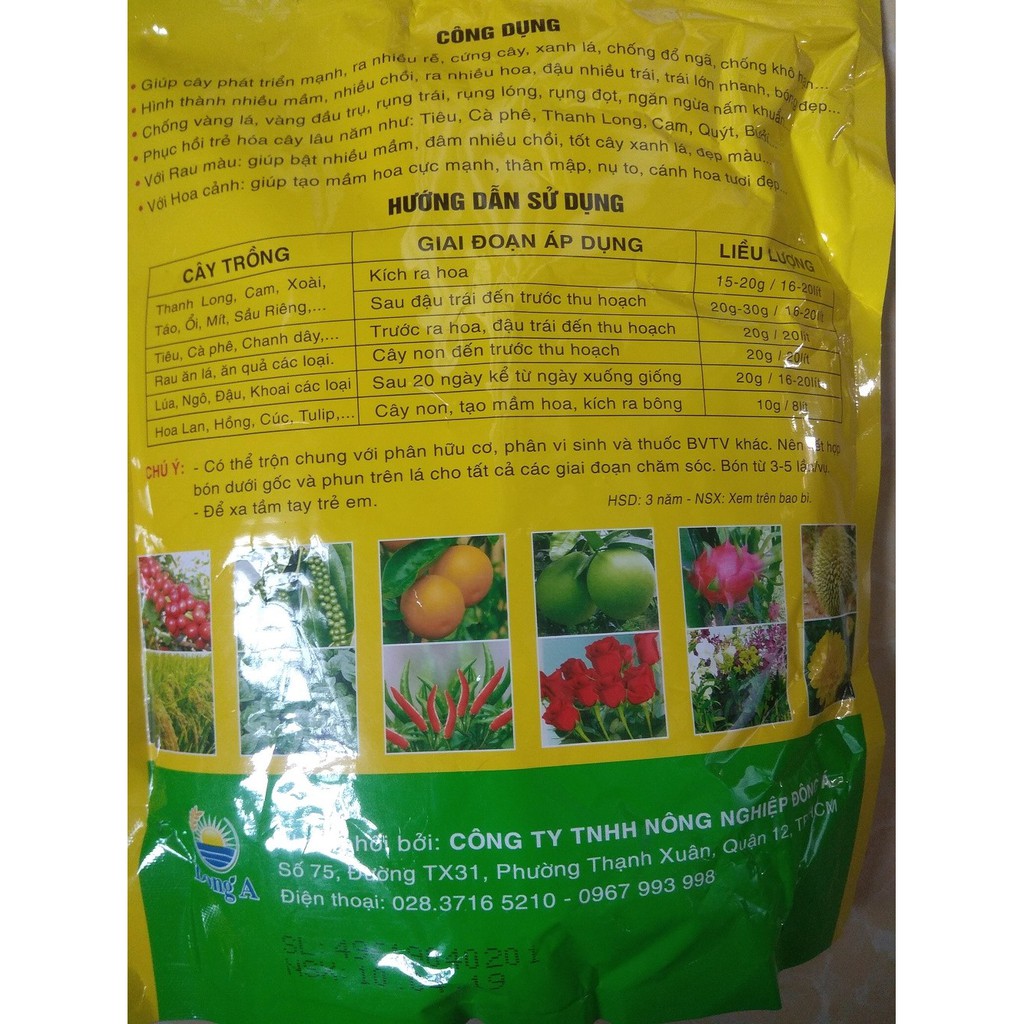 Phân bón  NPK  Micro -Green tạo mầm hoa cực mạnh  16-31-16 - gói 1Kg