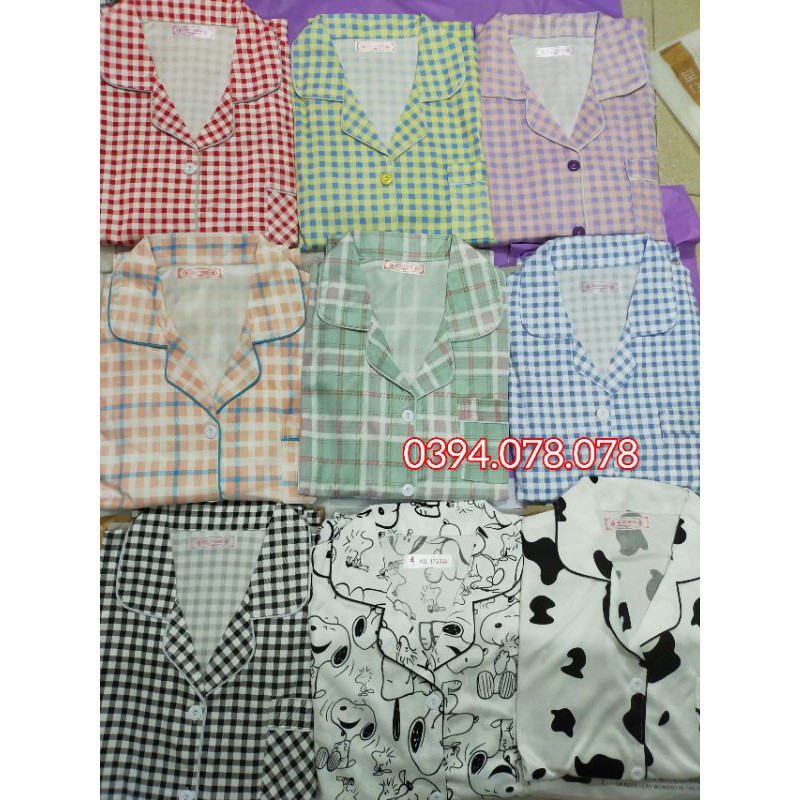 [ Hàng mới về 12/12] - BỘ NGỦ PIJAMA DÀI TAY KẺ XINH XẮN (Quảng Châu) | WebRaoVat - webraovat.net.vn