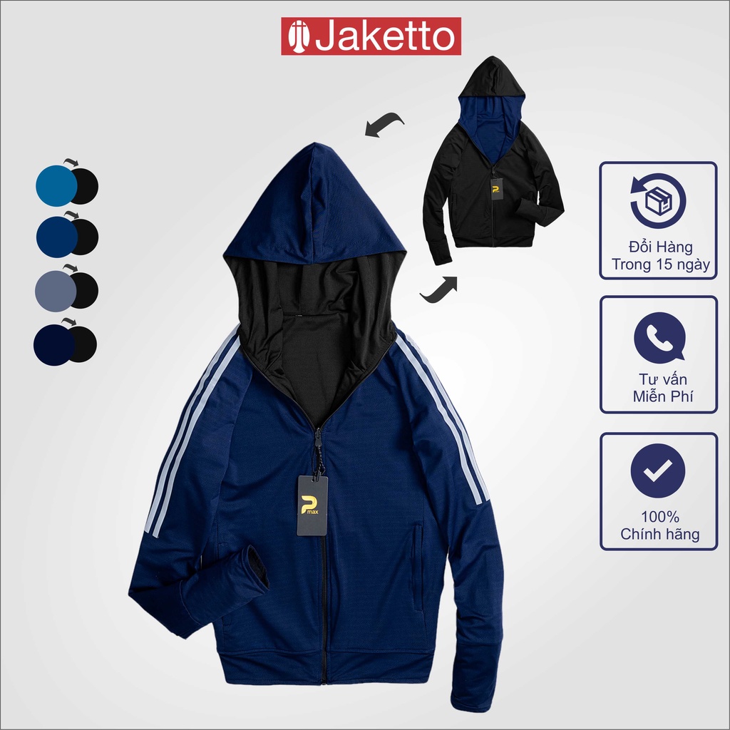 ÁO KHOÁC CHỐNG NẮNG 2 Mặt - 2 LỚP CAO CẤP, DÀY DẶN, áo thấm hút mồ hôi, thoáng khí, Chống tia UV Jaketto Mã N2M141