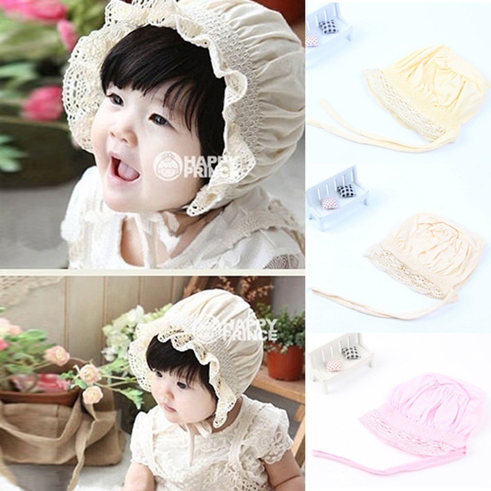Mũ beanie trùm đầu cho bé 0-8 tháng tuổi