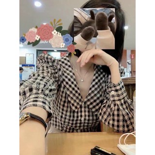 Áo sơ mi nữ kẻ thời trang hot nhất hè 323