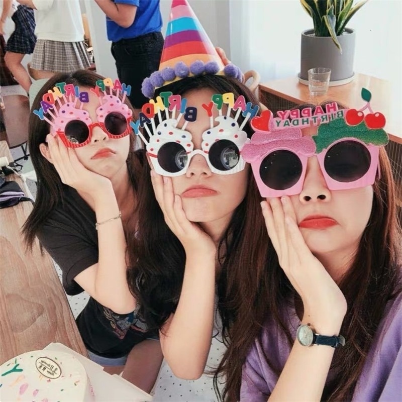 Ins Kính Râm Hình Hoa Hướng Dương Vui Nhộn Làm Đạo Cụ Chụp Ảnh Tiệc Sinh Nhật Cho Bé Gái