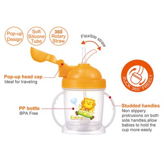 BÌNH TẬP UỐNG SIMBA S9914 CÓ ỐNG HÚT