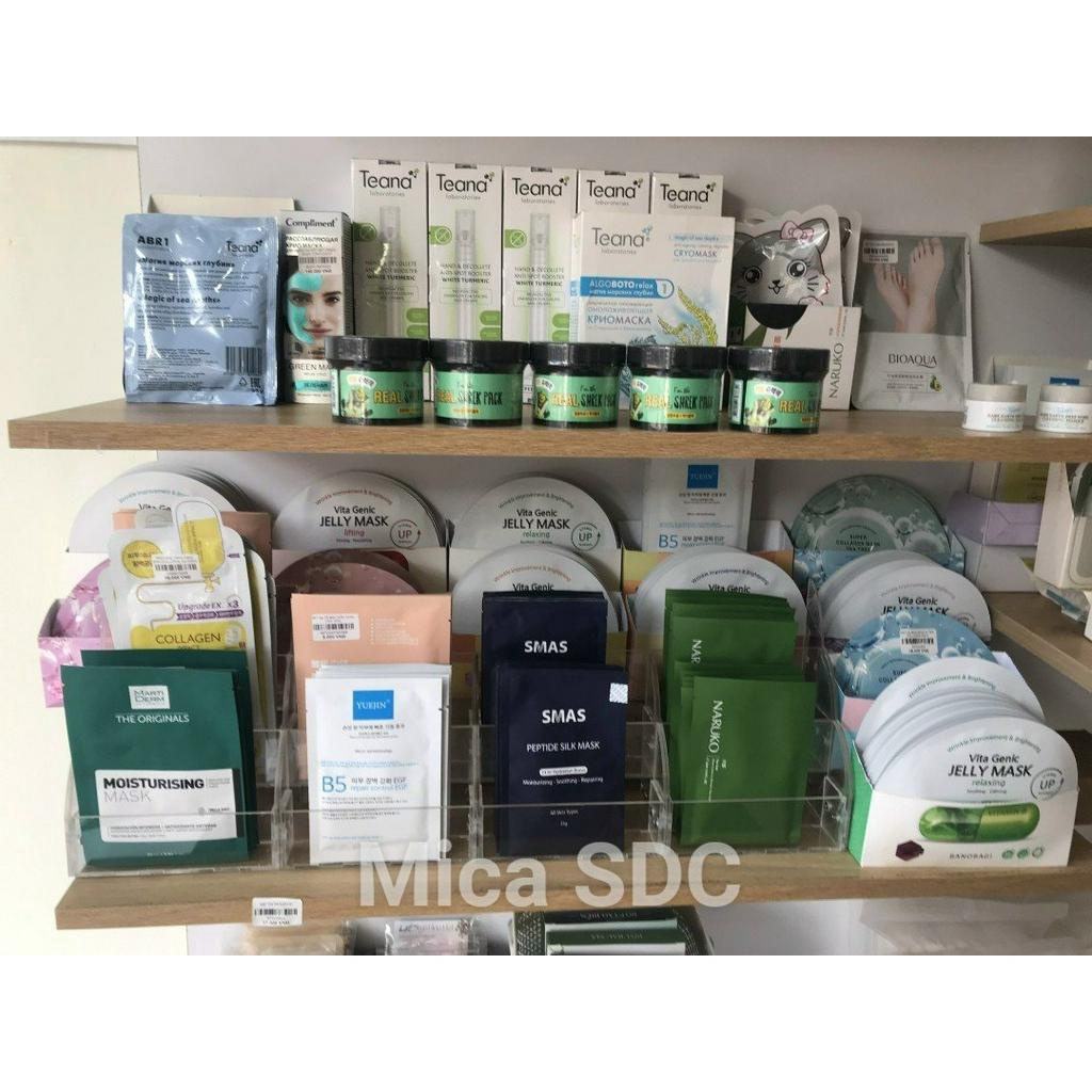 Kệ mặt nạ - kệ mask - kệ trưng bày mặt nạ mica