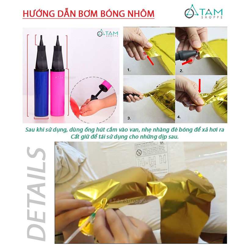 [KÈM BƠM + KEO DÍNH] Bộ trang trí phòng cưới chữ Love liền 2 tim Vàng đỏ NO.1006