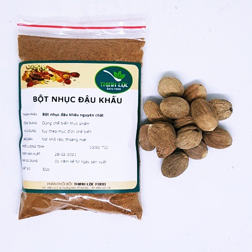 Bột nhục đậu khấu - Gói 100gr, 250gr - Làm bánh và nấu ăn