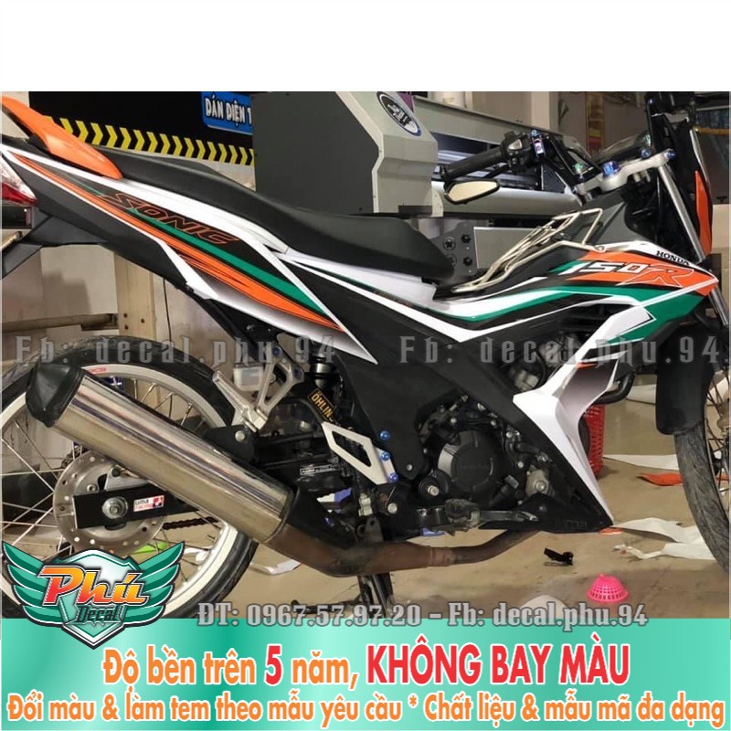 Tem rời Sonic trắng xanh cam -1