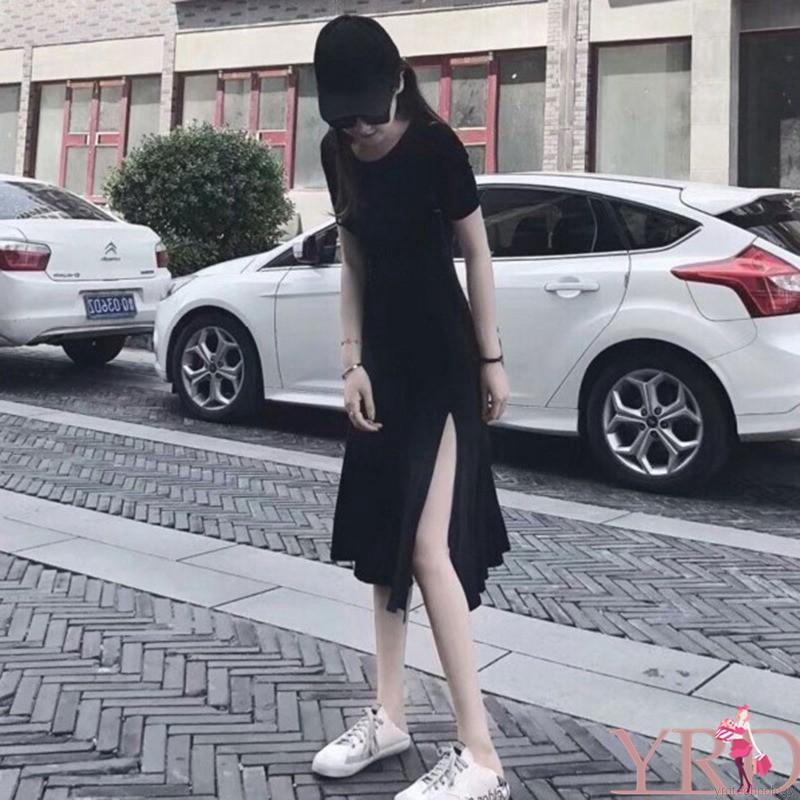 Đầm bút chì lưng cao xẻ tà phong cách vintage quyến rũ | BigBuy360 - bigbuy360.vn
