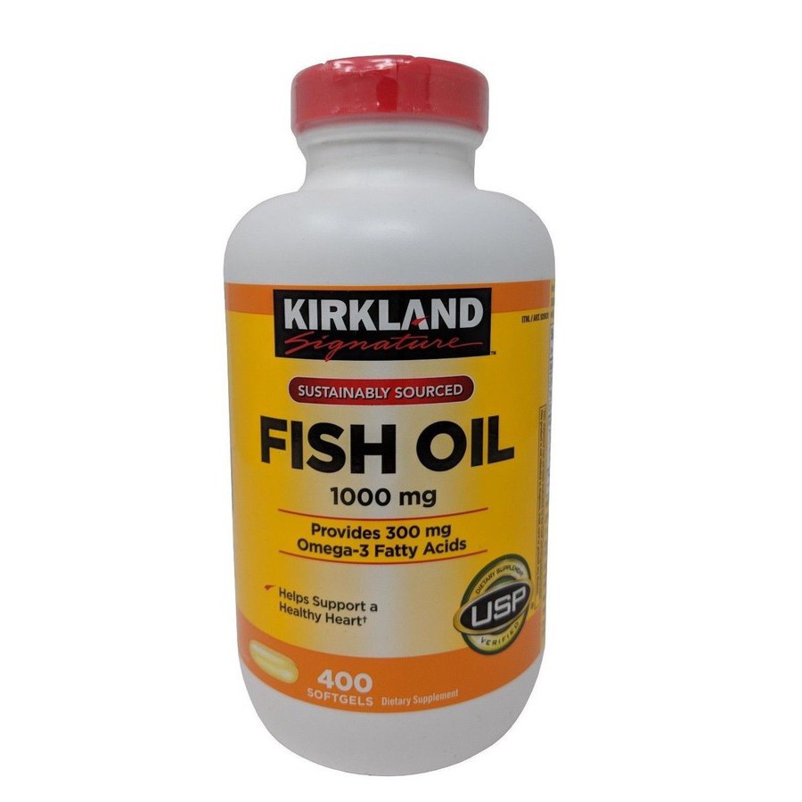 Date T7/2023 Viên uống Dầu cá Kirkland Signature™ Omega-3 Fish oil 400 Viên