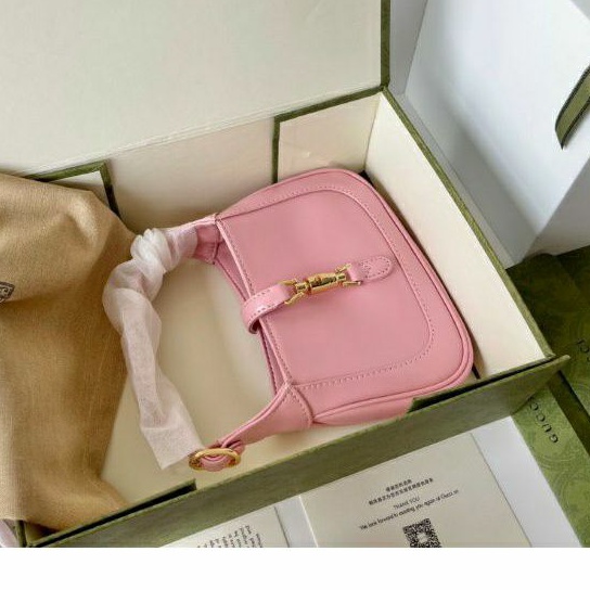 Túi Guccii Jackie 1961 sz mini bản Vip hồng xanh trắng
