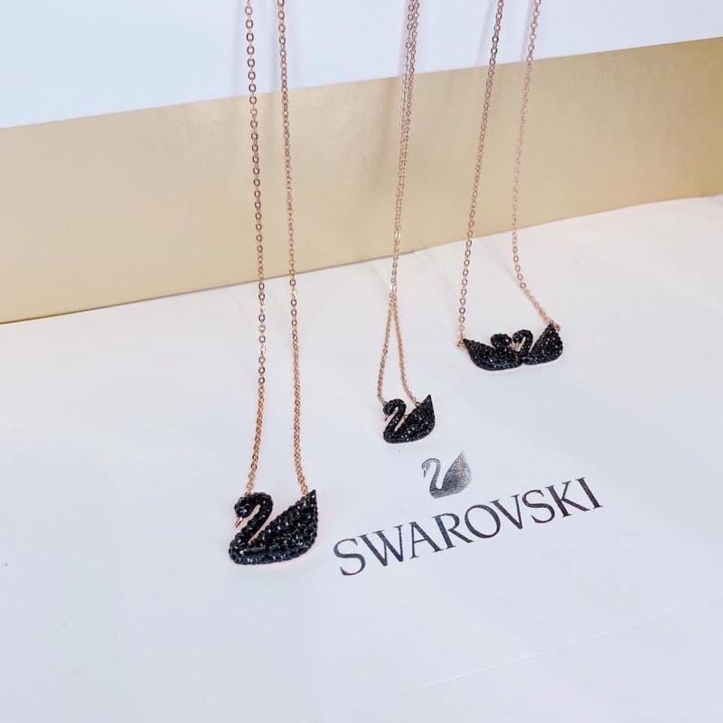 dây chuyền thiên nga swarovski AUTH