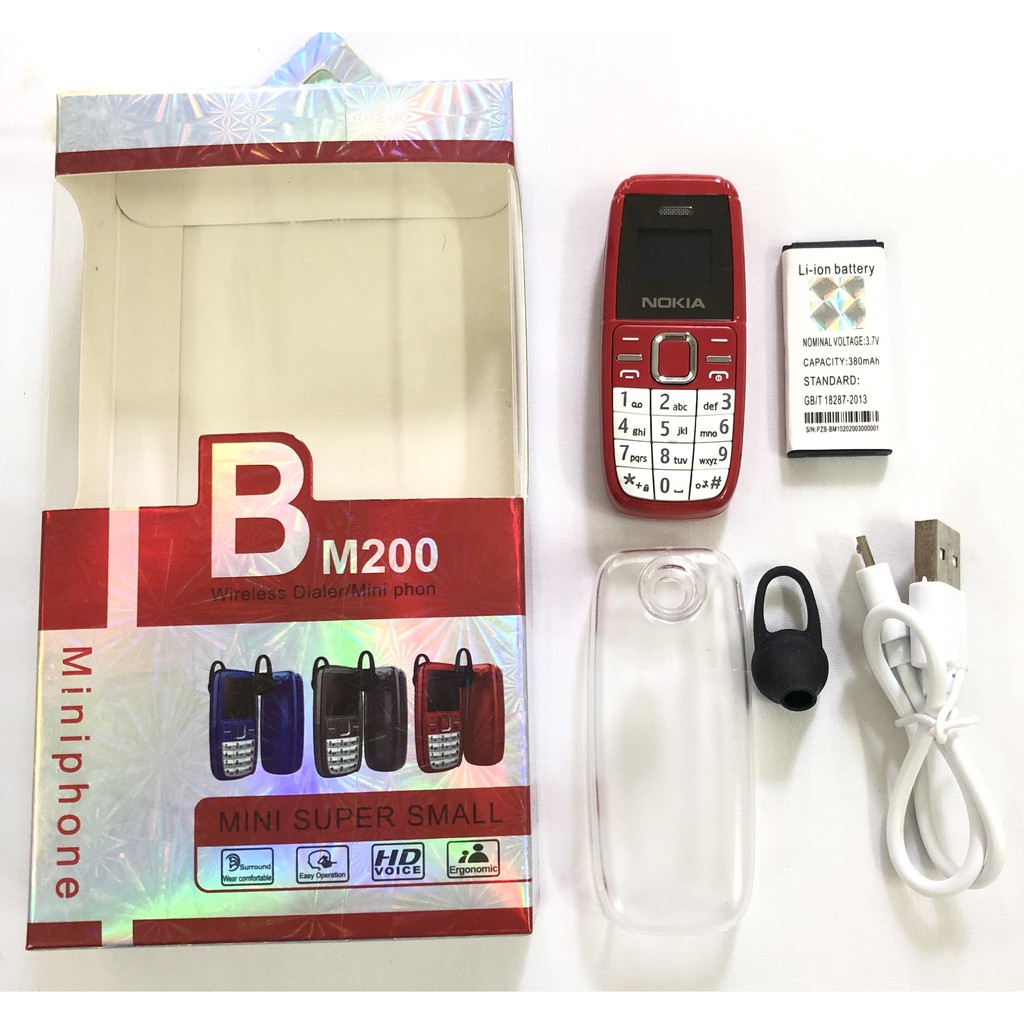 Điện Thoại Mini BM200 Thay Đổi Giọng Nói 02 Sim 02 Sóng Siêu Nhỏ Dễ Thương