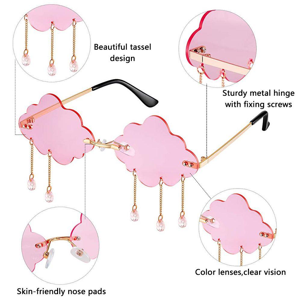 MELODG Kính Mát Gọng Đám Mây Chống Tia UV400 Phong Cách Vintage
