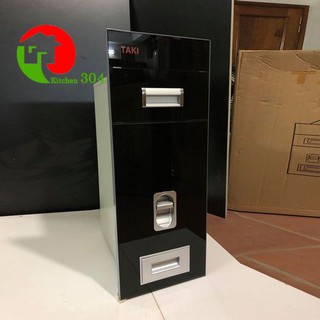 Thùng đựng gạo mặt gương cường lực tủ bếp dưới - bảo hành 5 năm