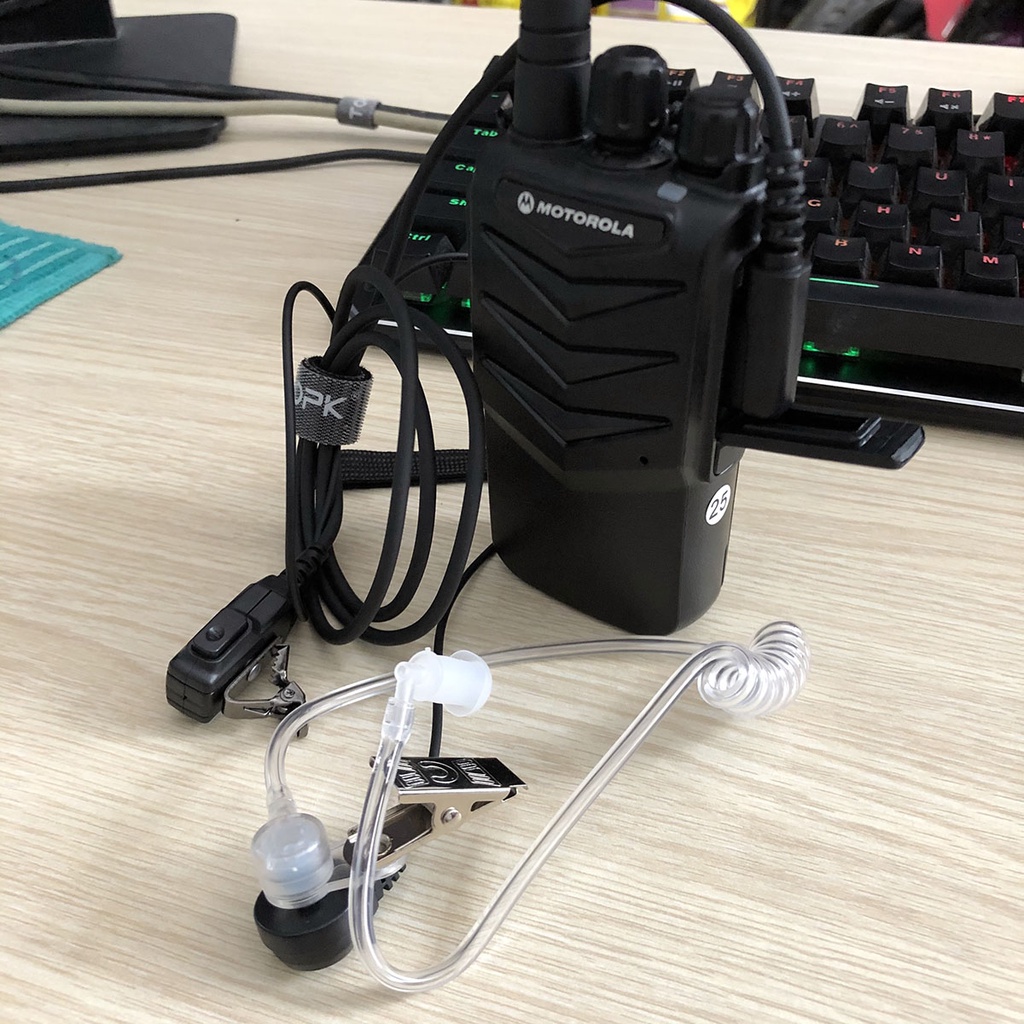 Tai nghe ống hơi cao cấp cho bộ đàm Motorola, Icom, Kenwood, HYT,... - Hàng nhập khẩu