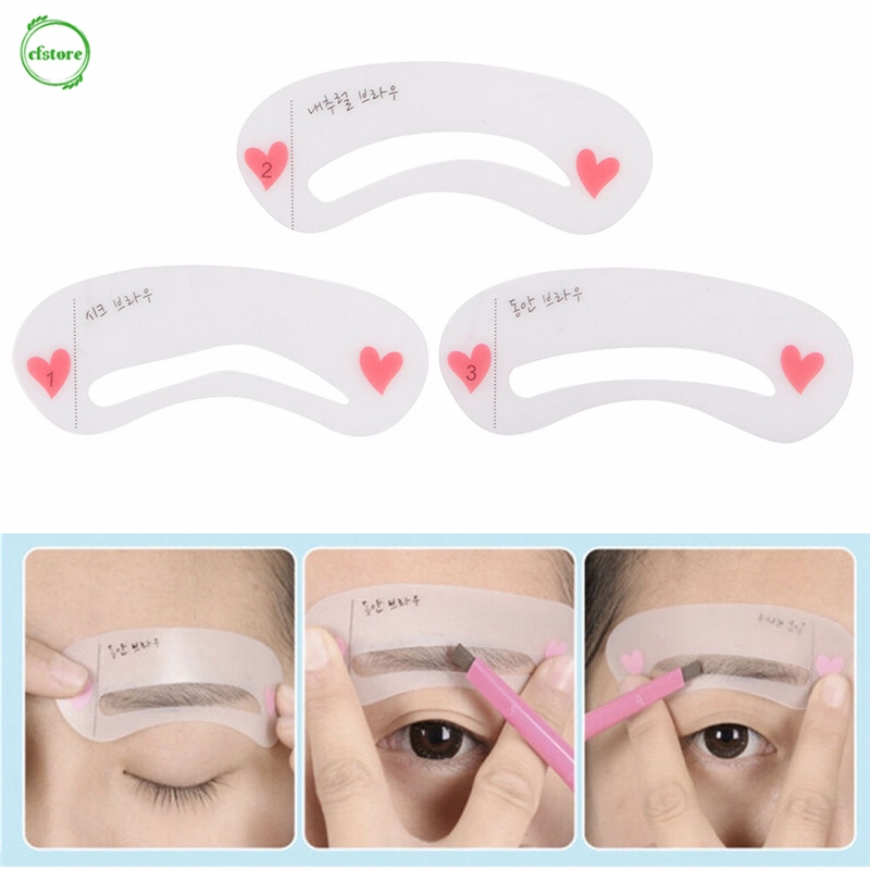 [Hàng mới về] Khuôn Vẽ Lông Mày 3 Kiểu Tiện Dụng