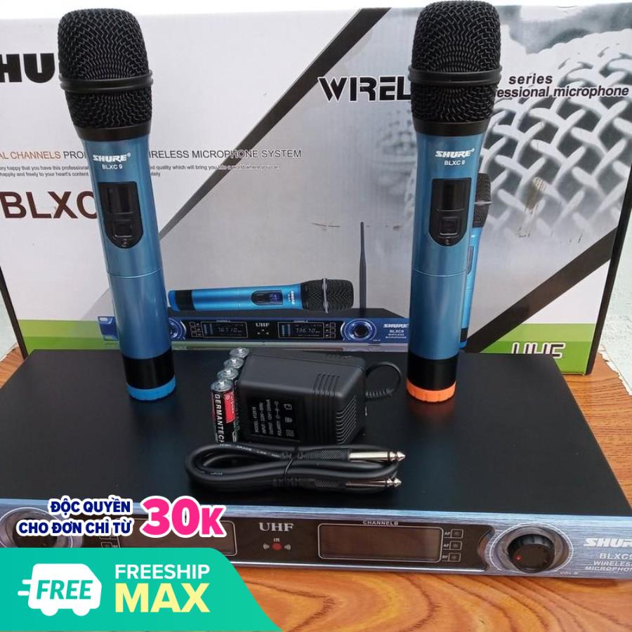 Micro không dây cao cấp Shure BLXC9 - Micro Karaoke chống hú, lọc âm và lọc tiếng