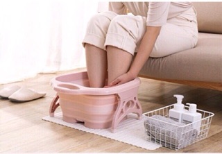 Chậu ngâm chân có con lăn massage gấp gọn