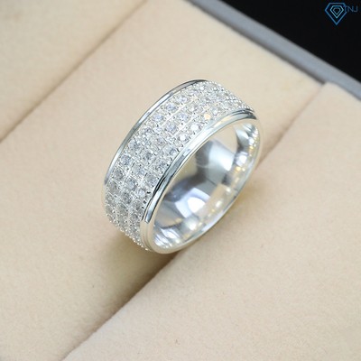 Nhẫn bạc nam tròn đính đá sang trọng NNA0251 - Trang sức TNJ